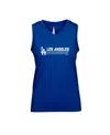 Levelwear Women's  Royal Los Angeles Dodgers Paisley Chase V-neck Tank Top In Royal