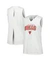 Levelwear Women's  White Chicago Bulls Paisley Peekaboo Tank Top In White