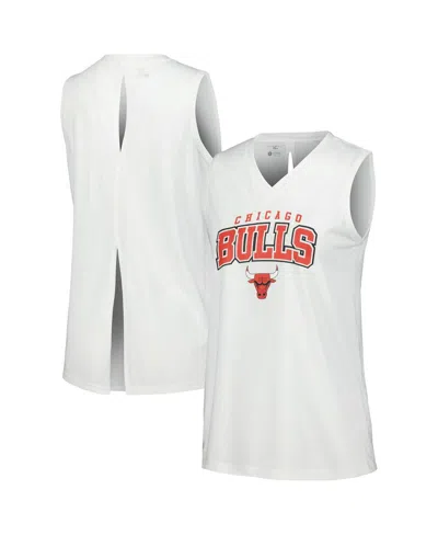 Levelwear Women's  White Chicago Bulls Paisley Peekaboo Tank Top