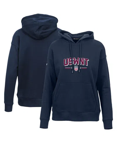Levelwear Women's Navy Uswnt Adorn Strike Fast Pullover Hoodie In Blue