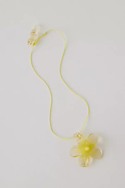 Levens Jewels Hibiscus Necklace In Yellow