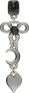 Levens Jewels Infinite Charm Single Earring In Black