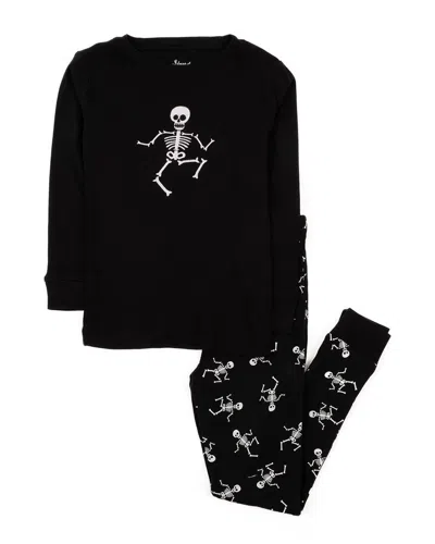 Leveret 2pc Pajama Set In Black