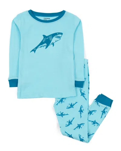 Leveret 2pc Pajama Set In Blue