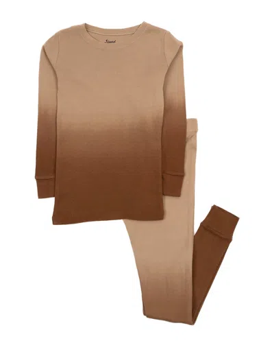 Leveret 2pc Pajama Set In Brown