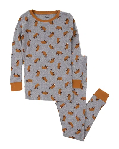 Leveret 2pc Pajama Set In Gray