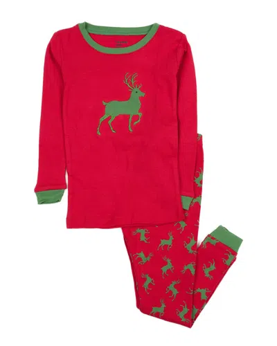 Leveret 2pc Pajama Set In Red