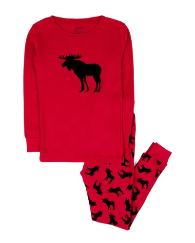 Leveret 2pc Pajama Set In Red