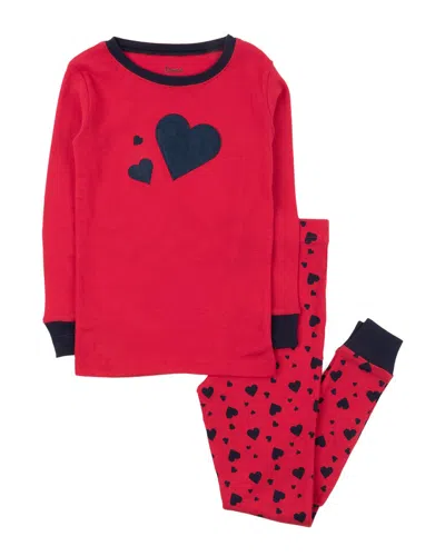Leveret 2pc Pajama Set In Red