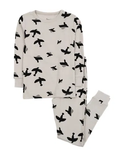 Leveret 2pc Pajama Set In White