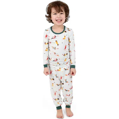 Leveret Kids'  2-pc. Soft Stretch Viscose Cool Touch Matching Family Holiday Pajamas In Multi