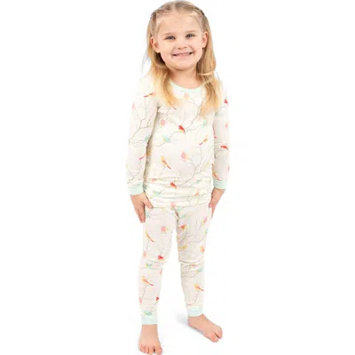 Leveret Babies'  2-pc. Soft Stretch Viscose Matching Family Holiday Pajamas In Neutral