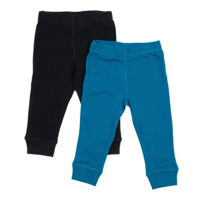 Leveret Baby Navy Crawling Pant And Colored Legging In Blue