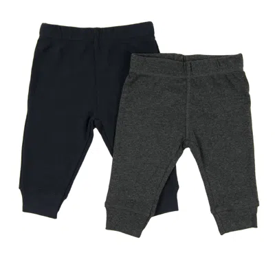 Leveret Baby Navy Crawling Pant And Colored Legging In Grey