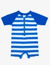 Leveret Baby One-piece Rashguard, Upf 50+ Sun Protection Swimwear In Blue