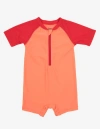 Leveret Baby One-piece Rashguard, Upf 50+ Sun Protection Swimwear In Orange