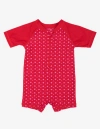 Leveret Baby One-piece Rashguard, Upf 50+ Sun Protection Swimwear In Red