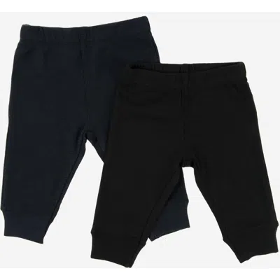 Leveret Baby Pants & Leggings Set, Navy Crawling Pant + Colored Legging In Black
