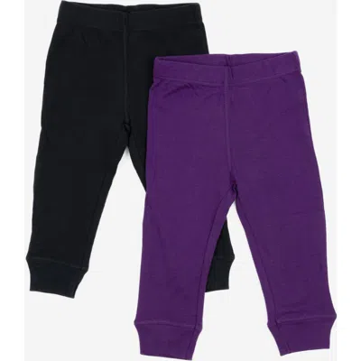 Leveret Kids'  Baby Pants & Leggings Set, Navy Crawling Pant + Colored Legging In Multi