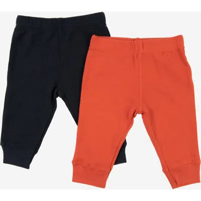 Leveret Kids'  Baby Pants & Leggings Set, Navy Crawling Pant + Colored Legging In Multi