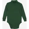 Leveret Baby Turtleneck Bodysuit, Cotton Long Sleeve In Green