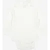 Leveret Kids'  Baby Turtleneck Bodysuit, Cotton Long Sleeve In White