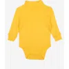 Leveret Kids'  Baby Turtleneck Bodysuit, Cotton Long Sleeve In Yellow