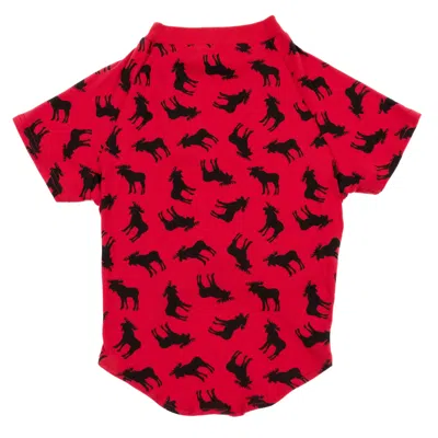 Leveret Christmas Big Dog Cotton Pajamas Moose In Multi