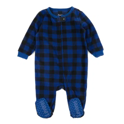 Leveret Christmas Kids Footed Fleece Pajamas Plaid In Multi