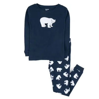 Leveret Christmas Kids Two Piece Cotton Pajamas Polar Bear In Multi