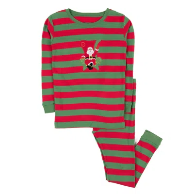 Leveret Christmas Kids Two Piece Cotton Pajamas Striped In Multi
