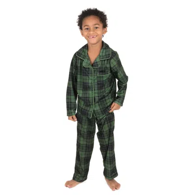 Leveret Christmas Kids Two Piece Flannel Feel Pajamas Plaid In Red