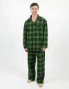 Leveret Cotton Flannel Printed Holiday Pajama Set In Green