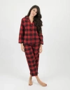 Leveret Cotton Flannel Printed Holiday Pajama Set In Multi