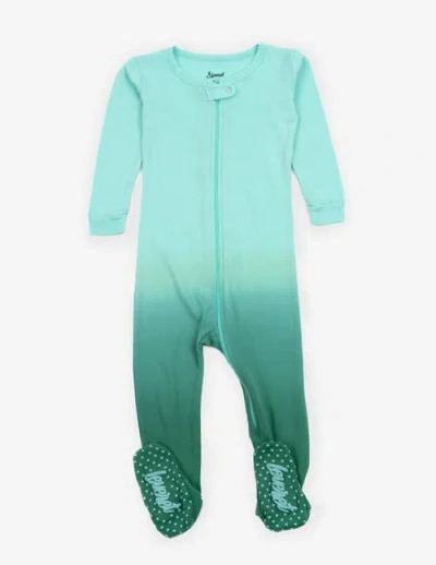 Leveret Cotton Footed Pajamas, Solids, Stripes & Tie Dye In Green