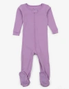 Leveret Cotton Footed Pajamas, Solids, Stripes & Tie Dye In Purple