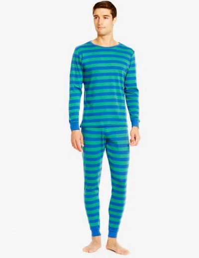 Leveret Cotton Printed Pajama Set In Blue