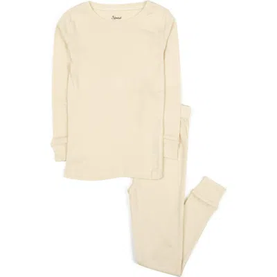 Leveret Kids'  Cotton Two-piece Pajamas, Stripes, Solids & Tie Dye In White