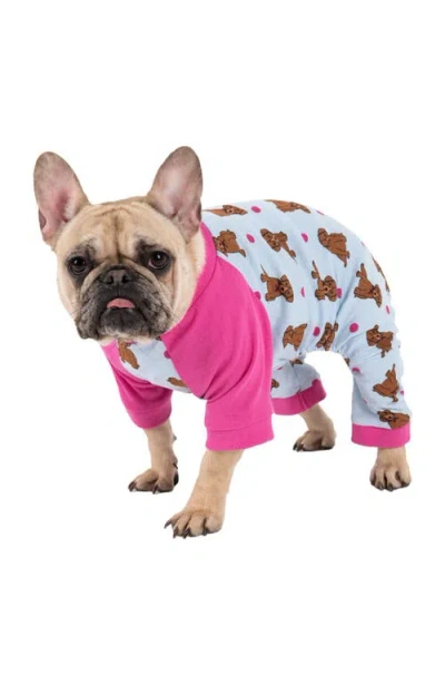 Leveret Dog Cotton Matching Family Pajamas, Animals & Paw Prints In Multi