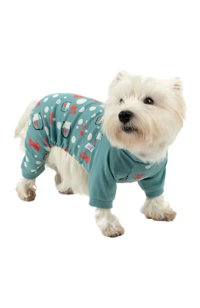 Leveret Dog Cotton Matching Family Pajamas, Fun & Novelty Prints In Green