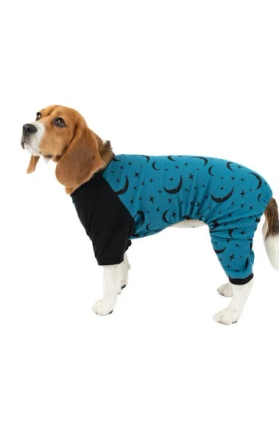Leveret Dog Cotton Matching Family Pajamas, Fun & Novelty Prints In Blue