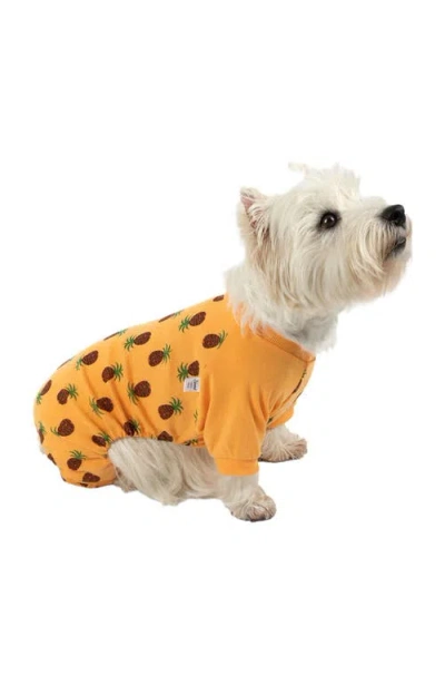 Leveret Dog Cotton Matching Family Pajamas, Fun & Novelty Prints In Yellow