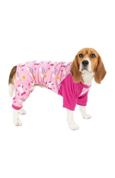 Leveret Dog Cotton Matching Family Pajamas, Fun & Novelty Prints In Pink