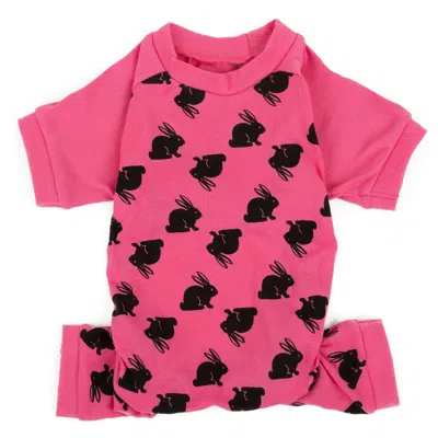 Leveret Dog Cotton Pajamas Bunny Pink In Multi