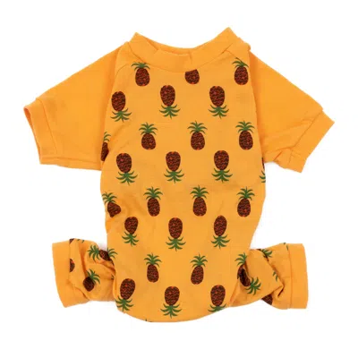 Leveret Dog Cotton Pajamas Pineapple In Yellow
