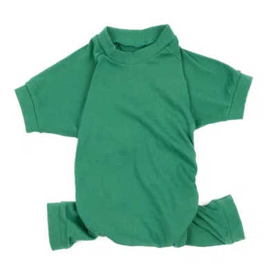 Leveret Dog Cotton Pajamas Solid Color In Green
