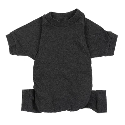 Leveret Dog Cotton Pajamas Solid Color In Grey