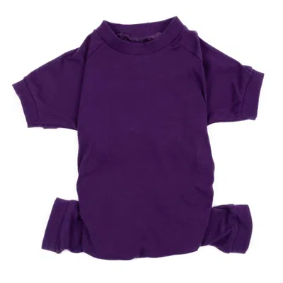 Leveret Dog Cotton Pajamas Solid Color In Purple