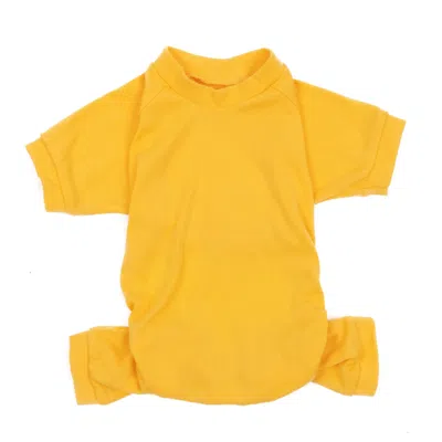 Leveret Dog Cotton Pajamas Solid Color In Yellow