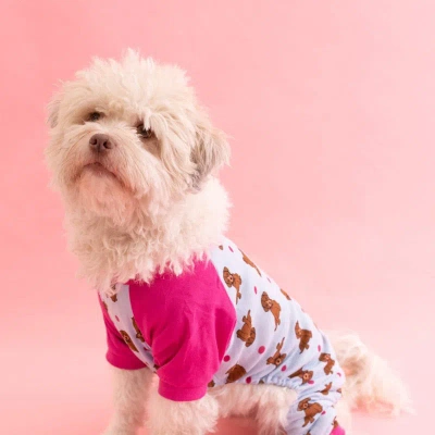 Leveret Dog Cotton Puppy Pajamas In Pink